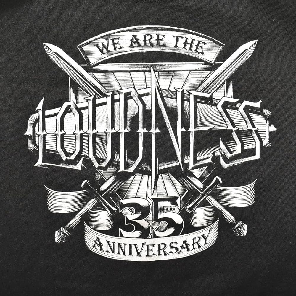 Amazon.co.jp: ラウドネス LOUDNESS 35周年記念 バンド Tシャツ 黒